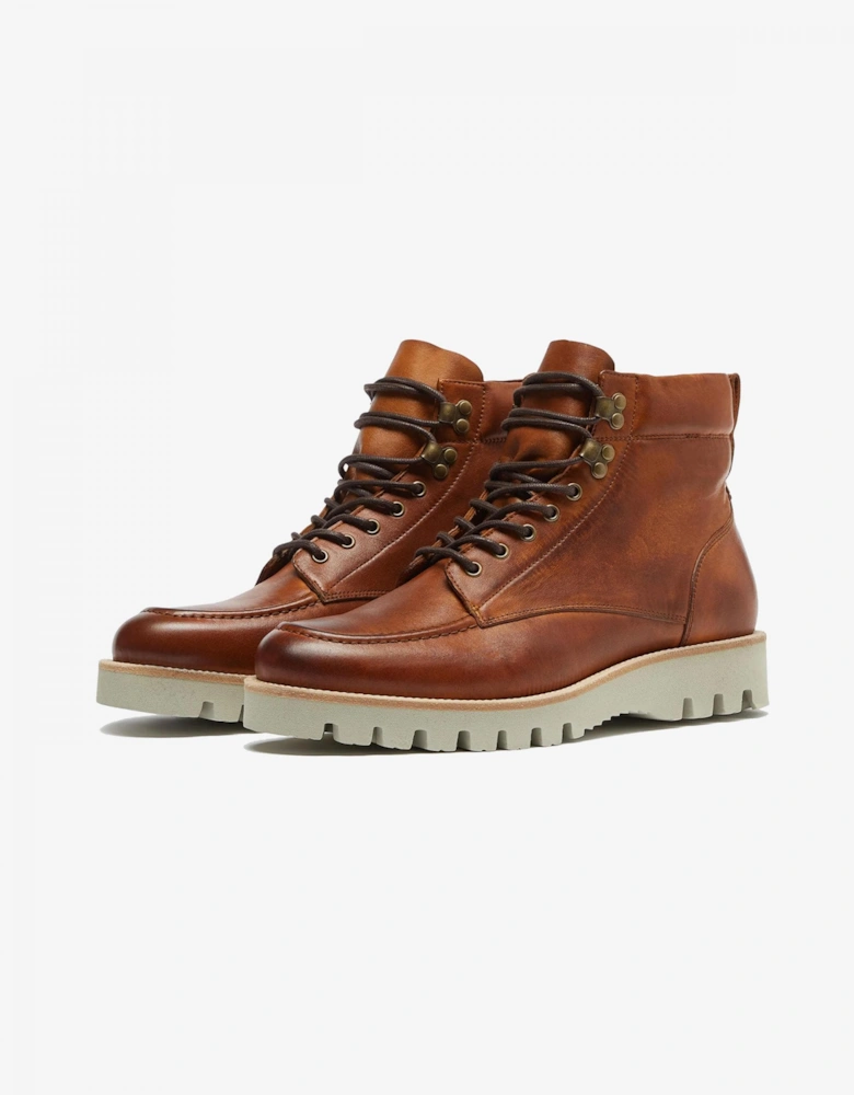 Bolhas Mens Moc Toe Boots - Tan