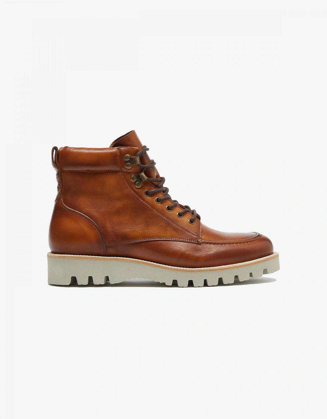 Bolhas Mens Moc Toe Boots - Tan