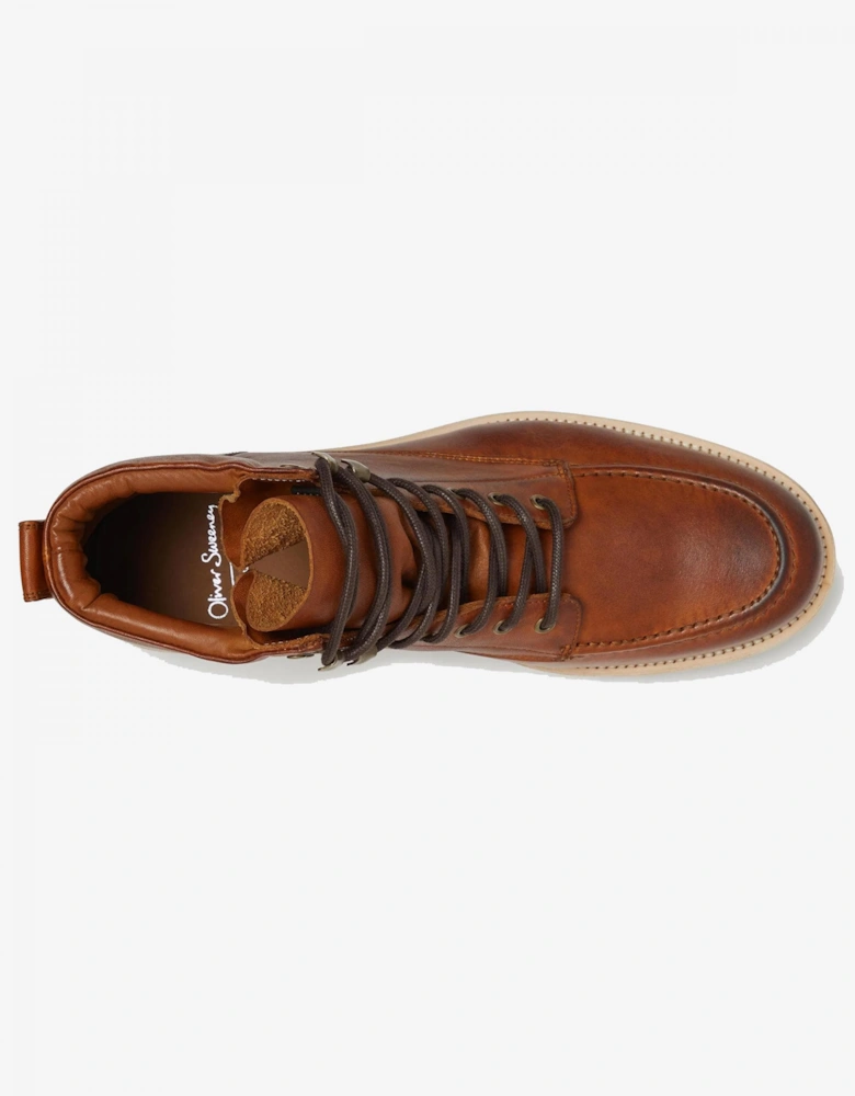 Bolhas Mens Moc Toe Boots - Tan