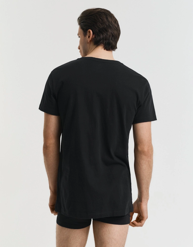Mens V-Neck T-Shirt 2-Pack - 5 Black