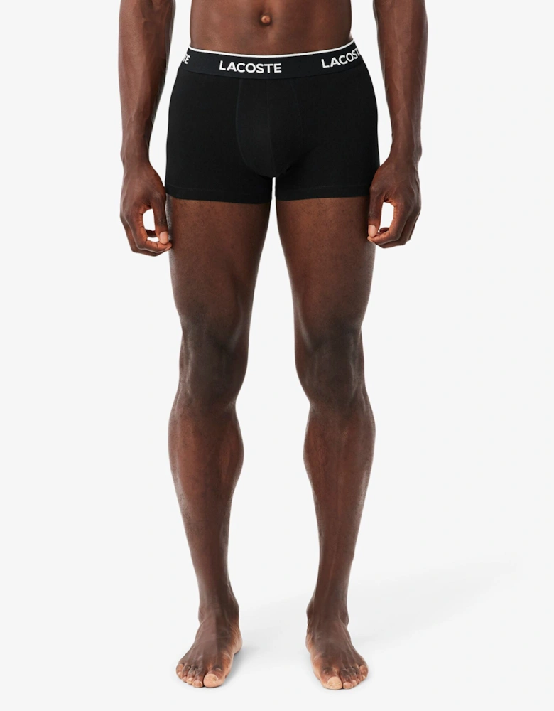 3-Pack of Mens Trunks - Black/White-Silver Chine NUA