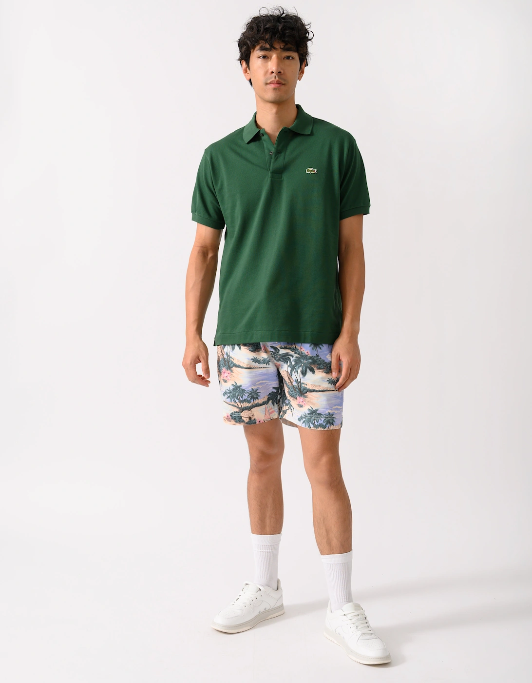 Classic Fit L.12.12 Mens Short Sleeve Polo Shirt - Green 132