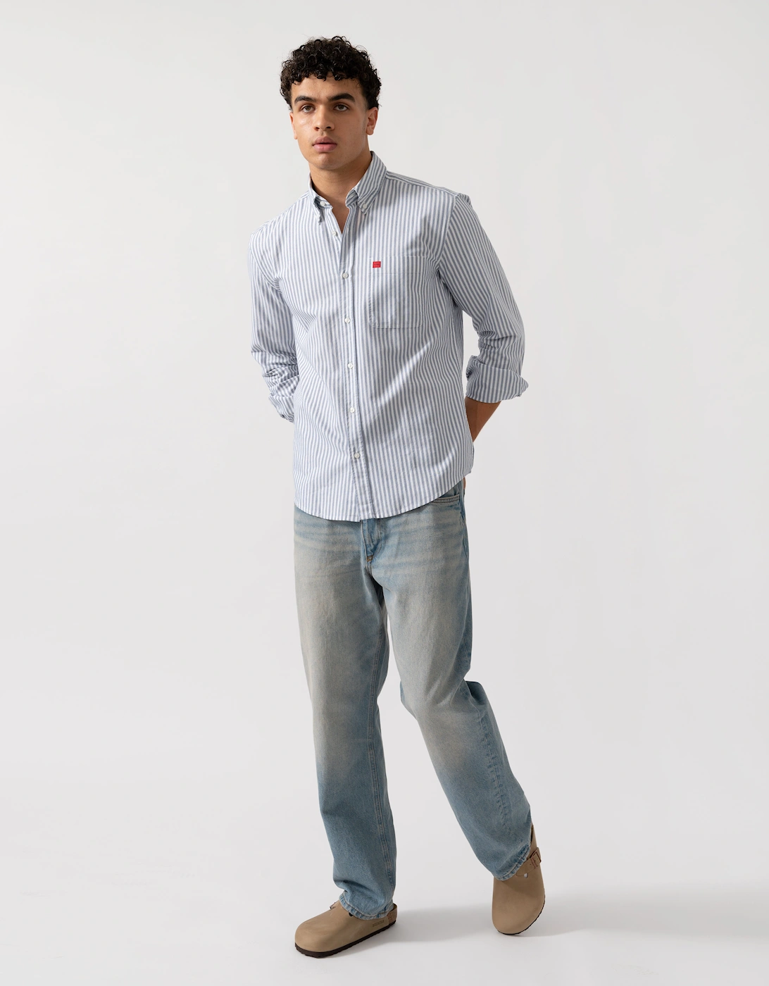 HUGO Evito Slim Fit Mens Long Sleeved Shirt - Bright Blue 430