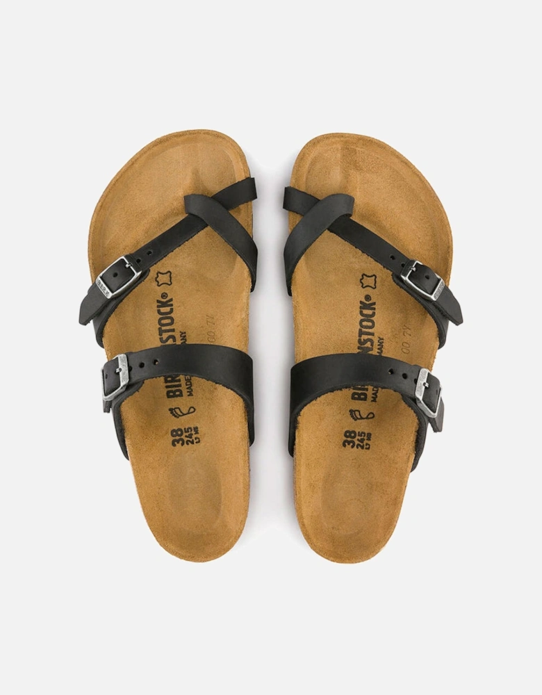 Mayari Oiled Nubuck Womens Sandals - Black