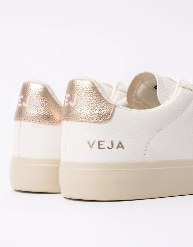 Campo Leather Womens Trainers - White/Platine