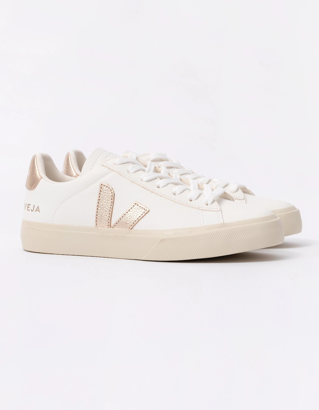 Campo Leather Womens Trainers - White/Platine
