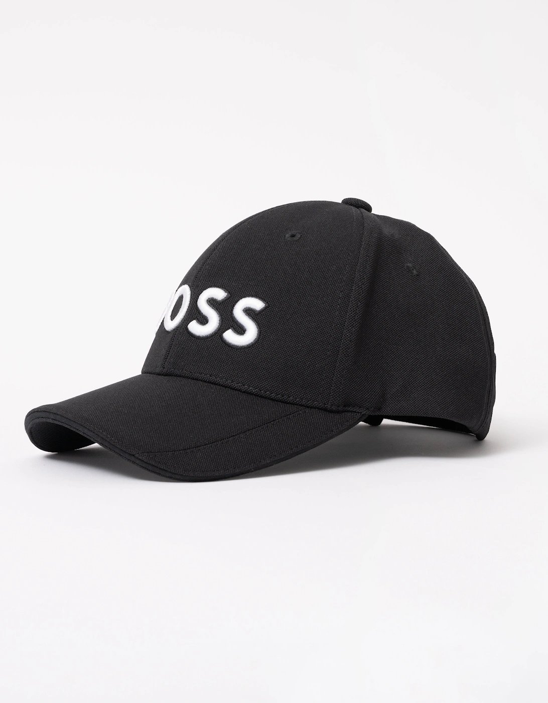 BOSS Green Cap-US-1 Mens Knitted-Piqué Six-Panel Cap with Embroidered Logo - Black 002, 5 of 4