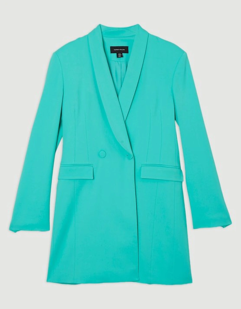 Polished Tailored Double Breasted cinch Detail Blazer Mini Dress