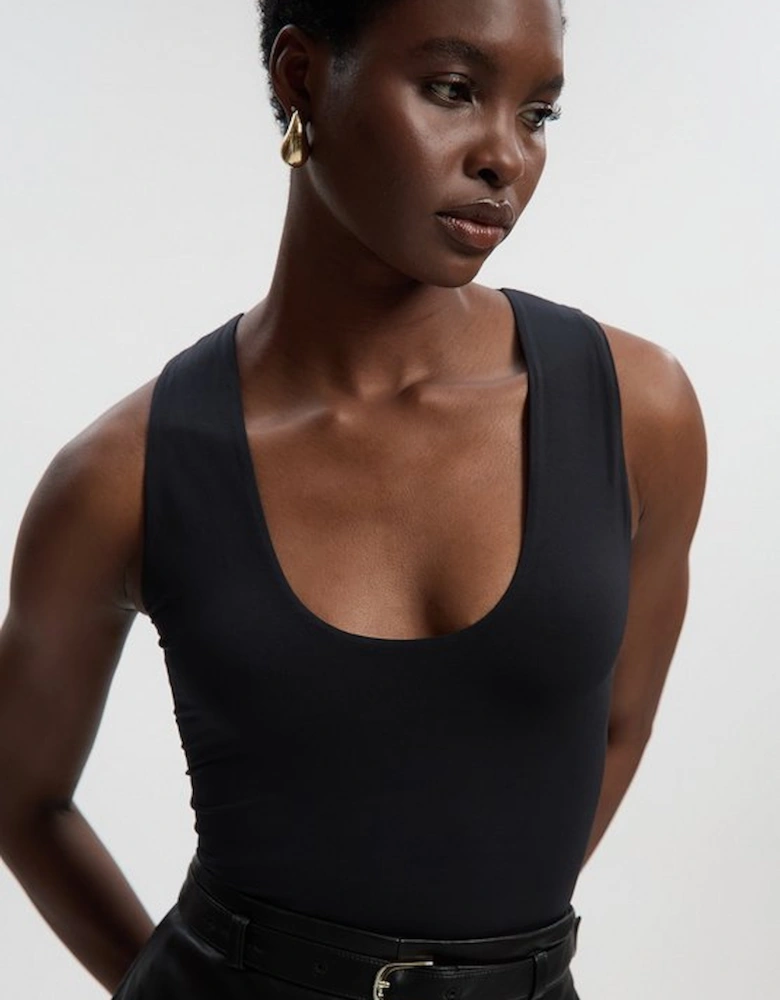 Halter Neck Contour Jersey Bodysuit