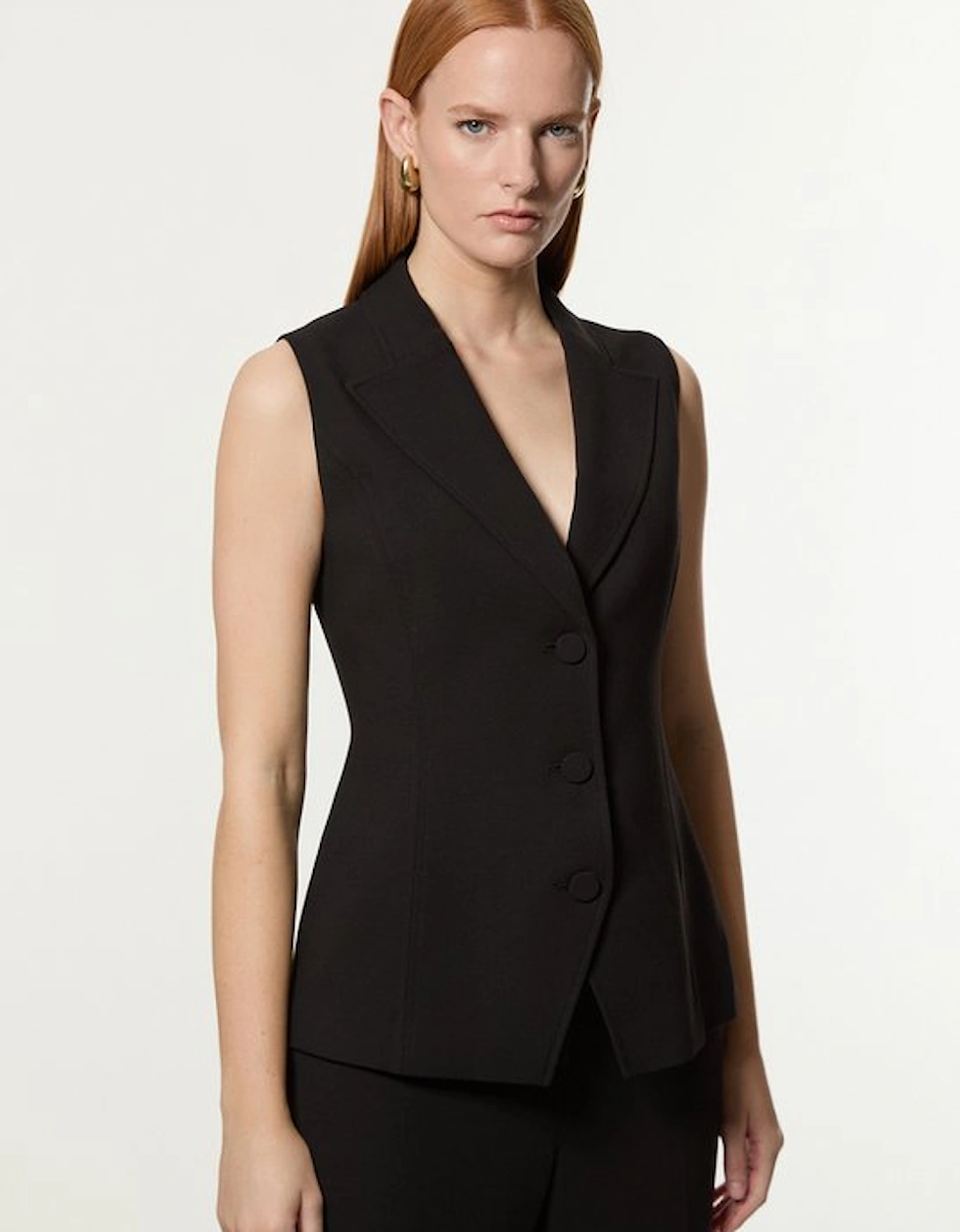 Compact Stretch Essential Tailored Waistcoat Jacket, 5 of 4