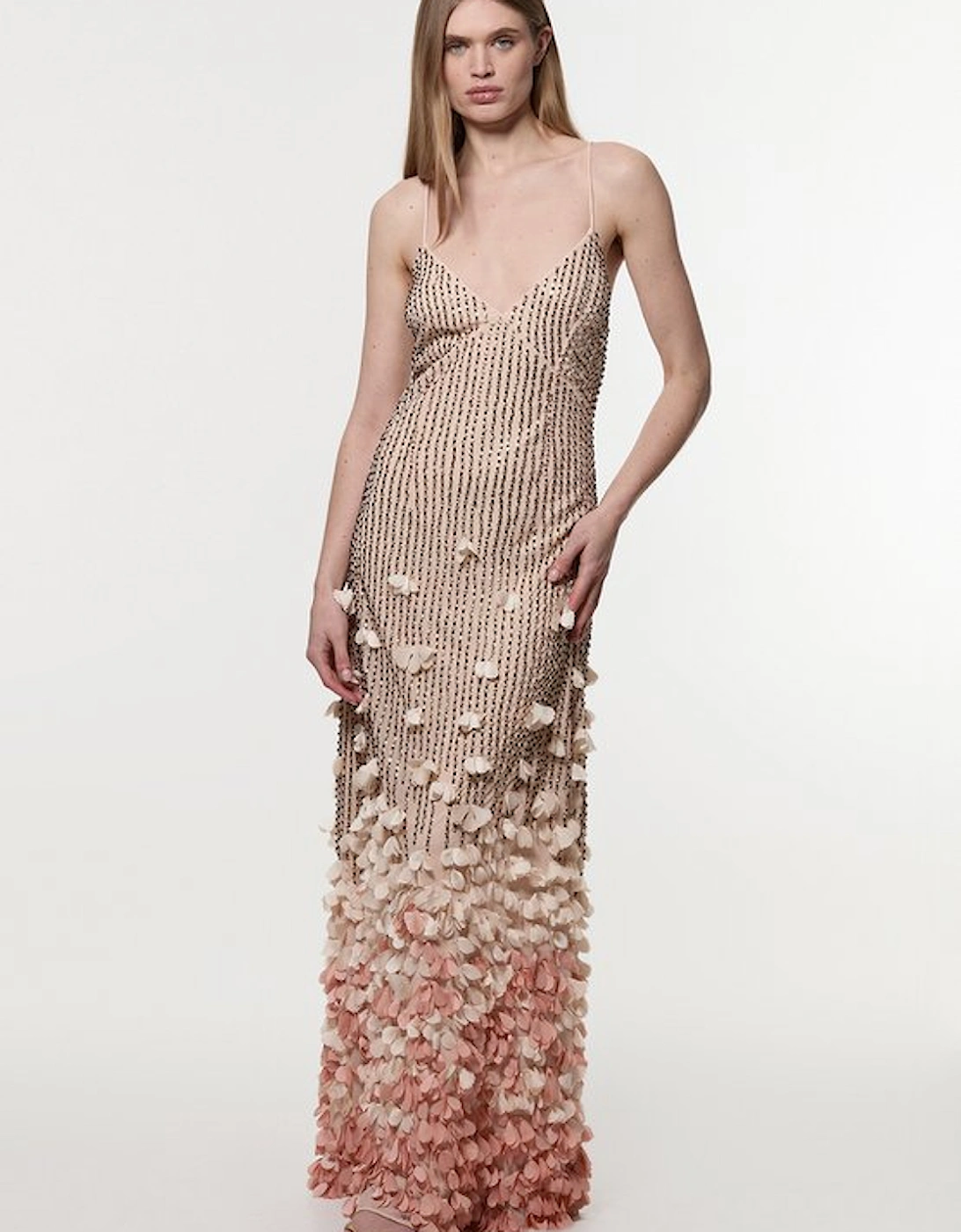 Crystal Applique Woven Strappy Maxi Dress, 5 of 4