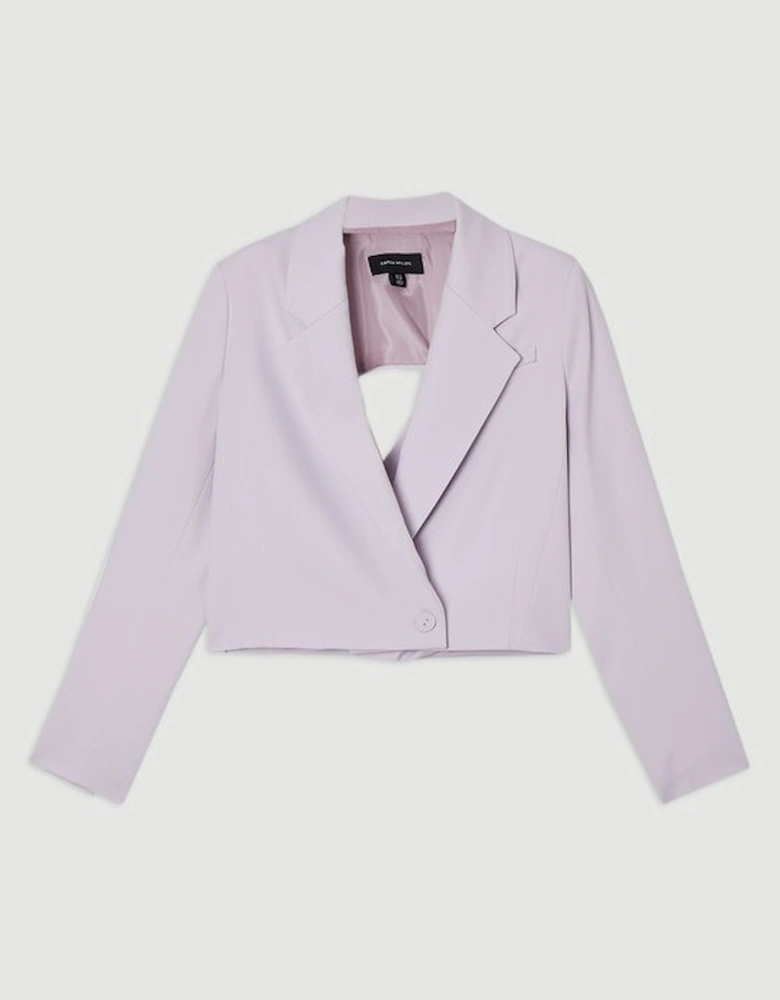 Digital Ophelia Polished Tailored Cowl Back Single Breasted Blazer