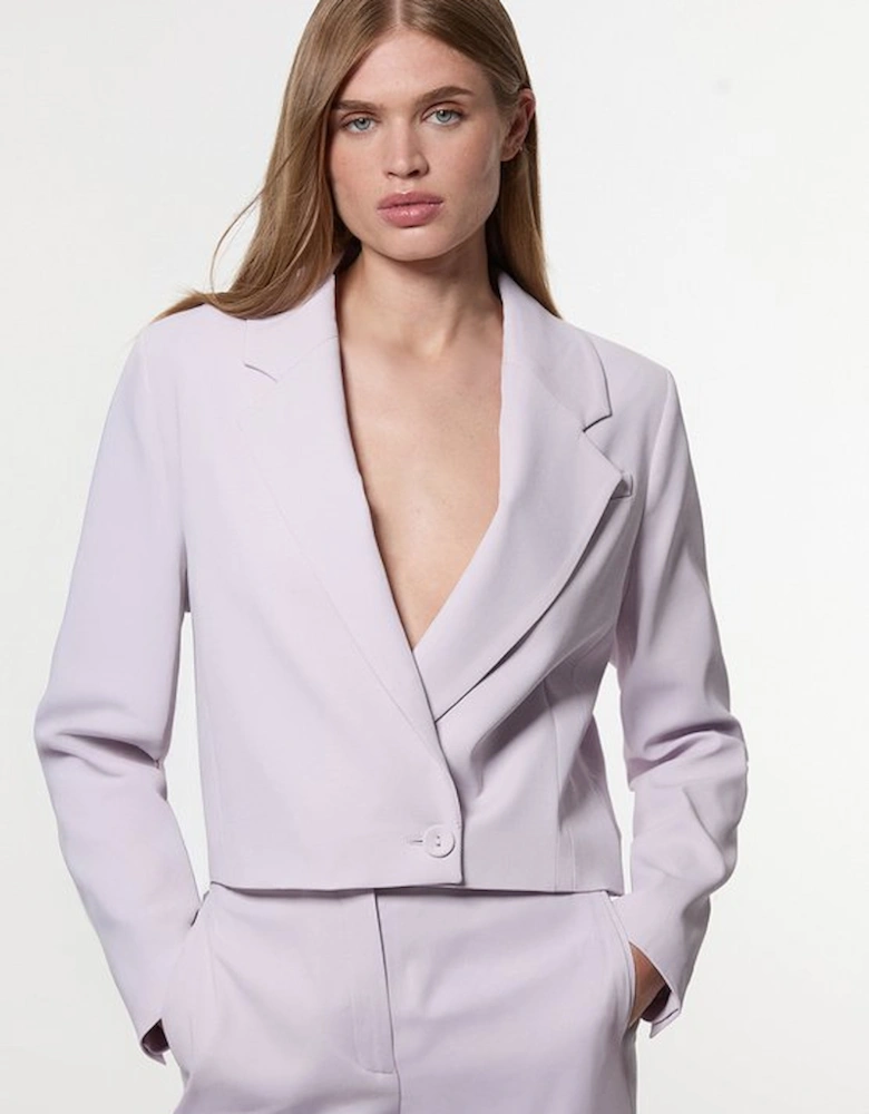 Digital Ophelia Polished Tailored Cowl Back Single Breasted Blazer