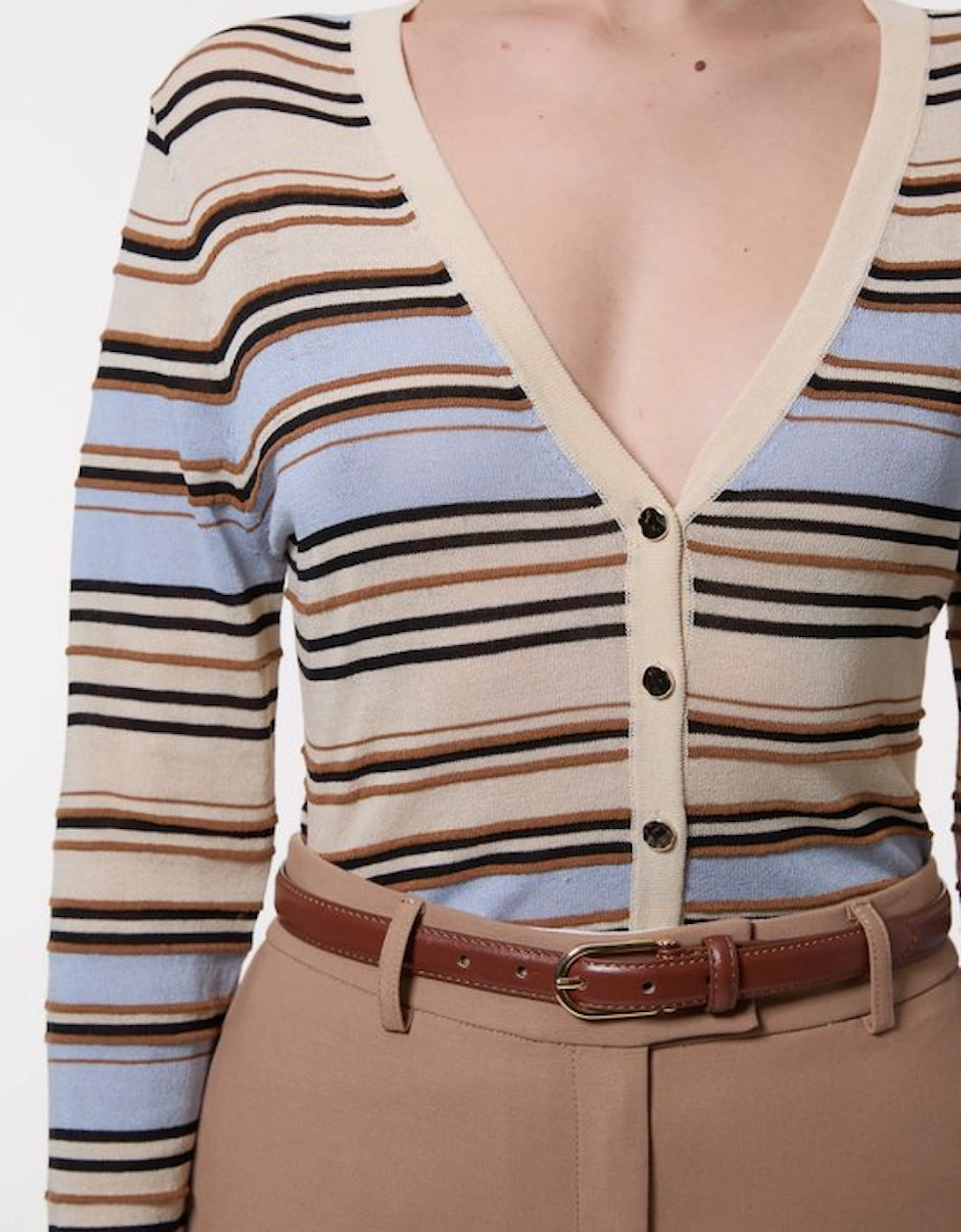 Lightweight Stitch Detail Knitted Cardi