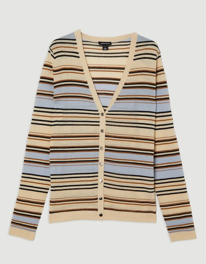 Lightweight Stitch Detail Knitted Cardi