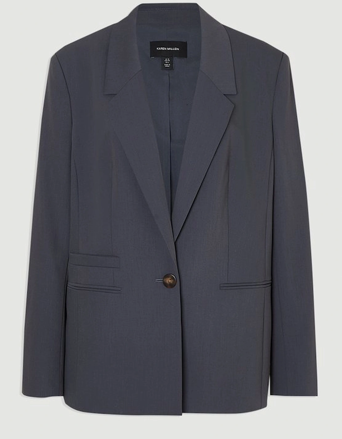 Tailored Twill Essential Single Breasted Oversized Blazer
