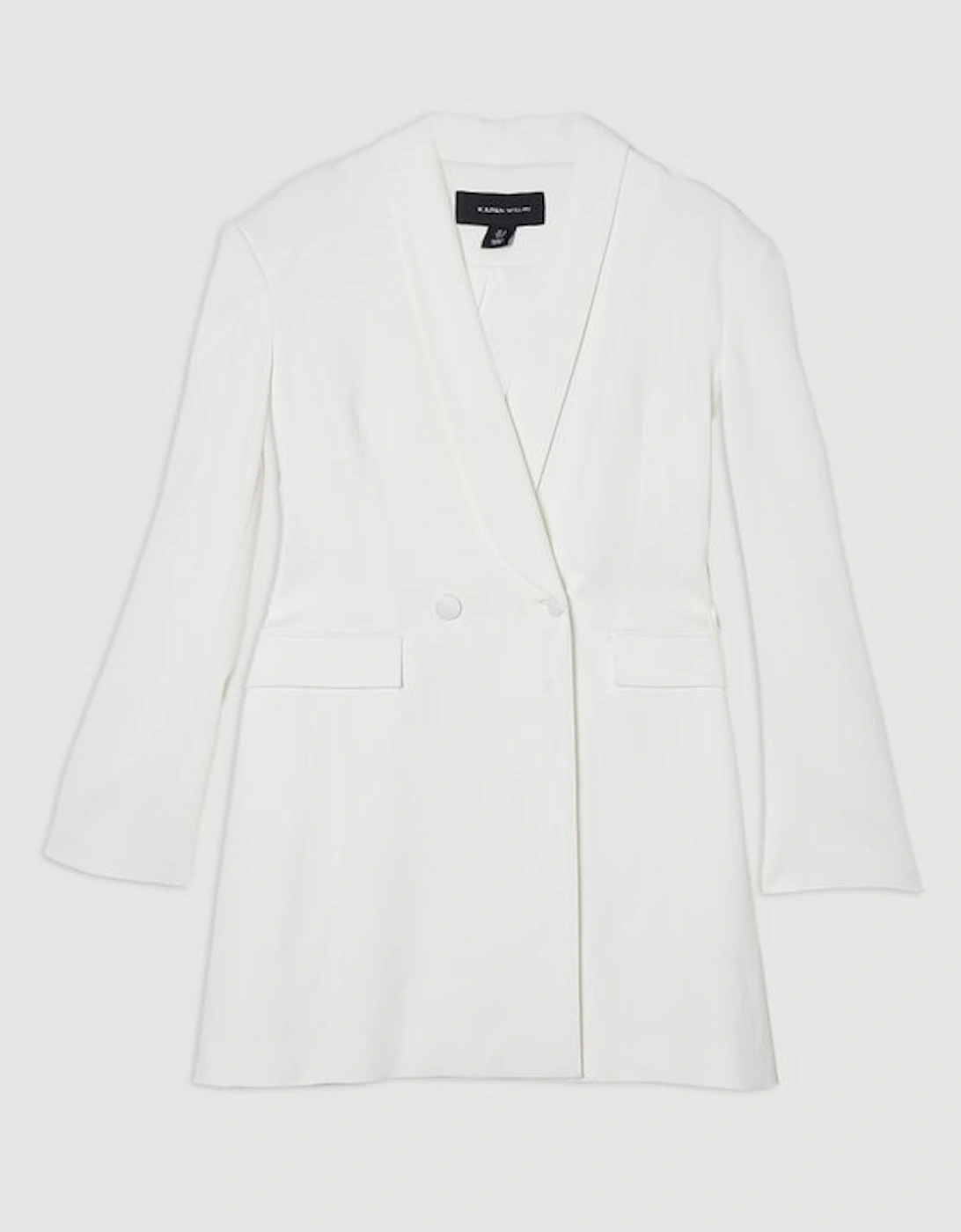 Polished Tailored Double Breasted cinch Detail Blazer Mini Dress