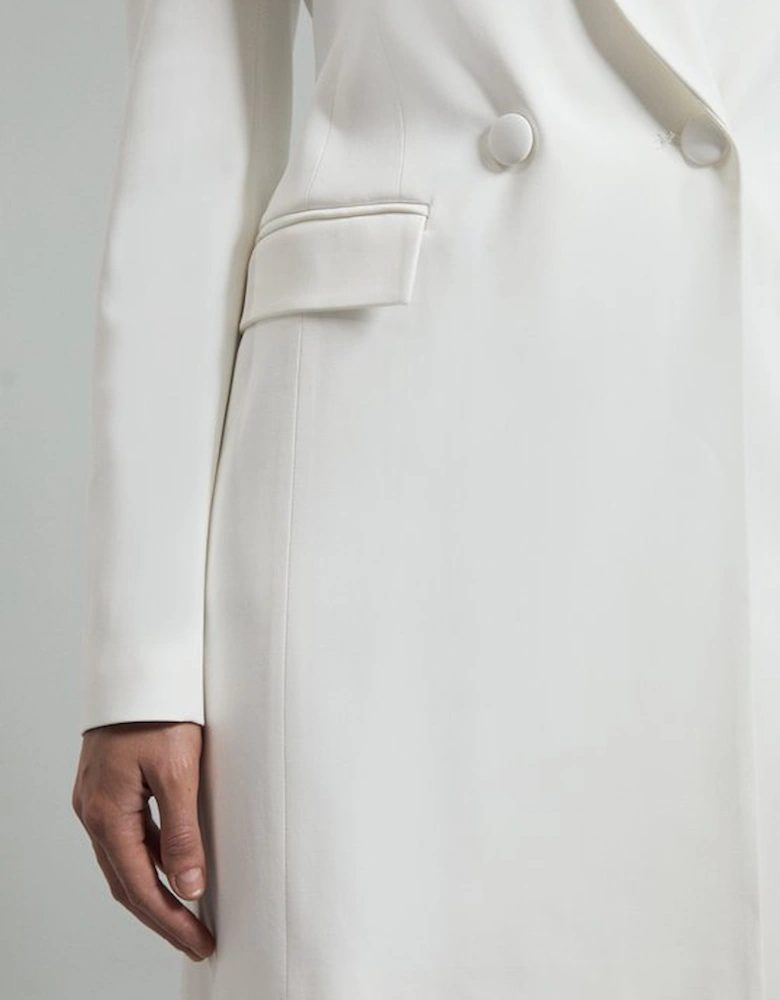 Polished Tailored Double Breasted cinch Detail Blazer Mini Dress