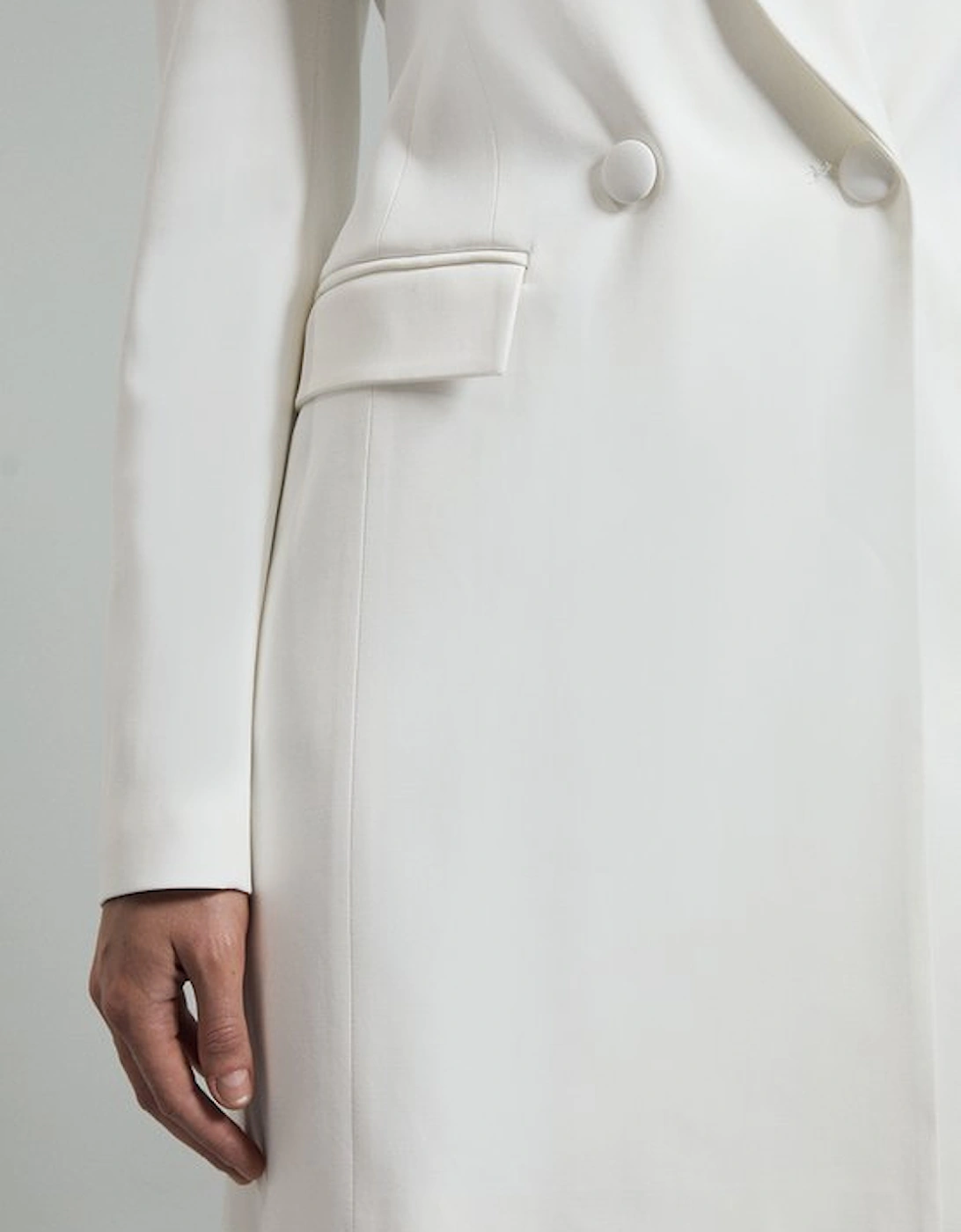 Polished Tailored Double Breasted cinch Detail Blazer Mini Dress