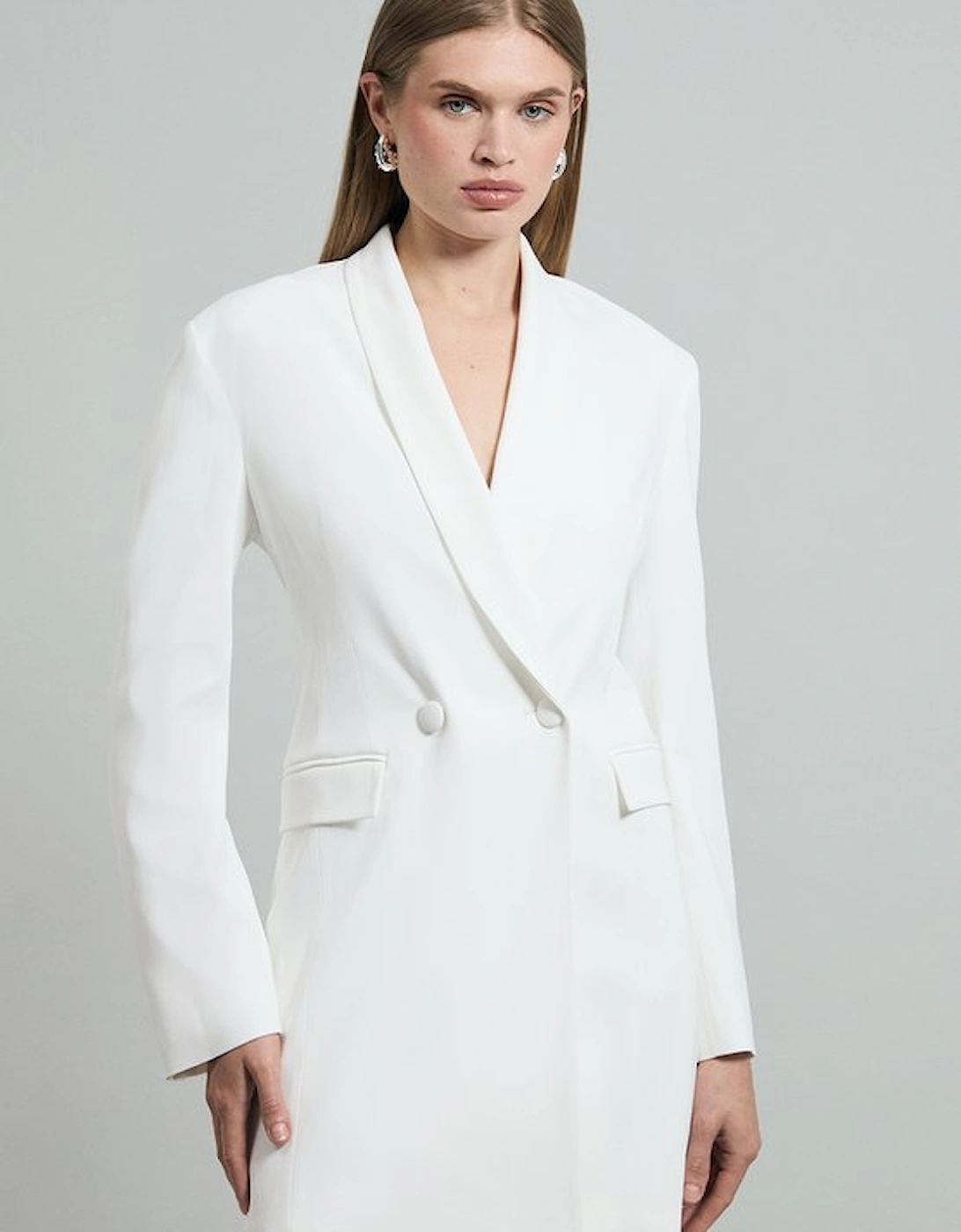 Polished Tailored Double Breasted cinch Detail Blazer Mini Dress, 5 of 4