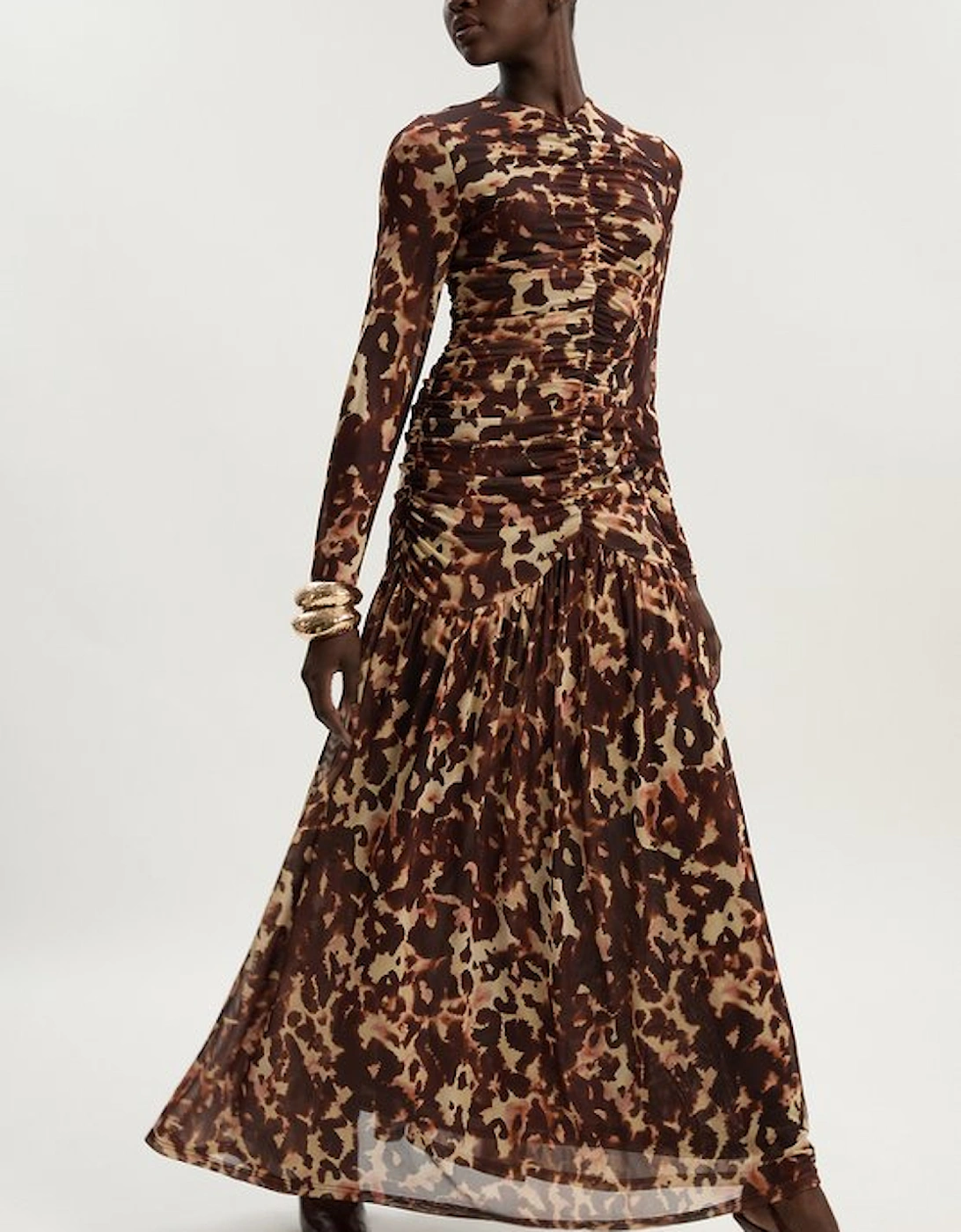 Leopard Print Mesh Maxi Dress, 5 of 4