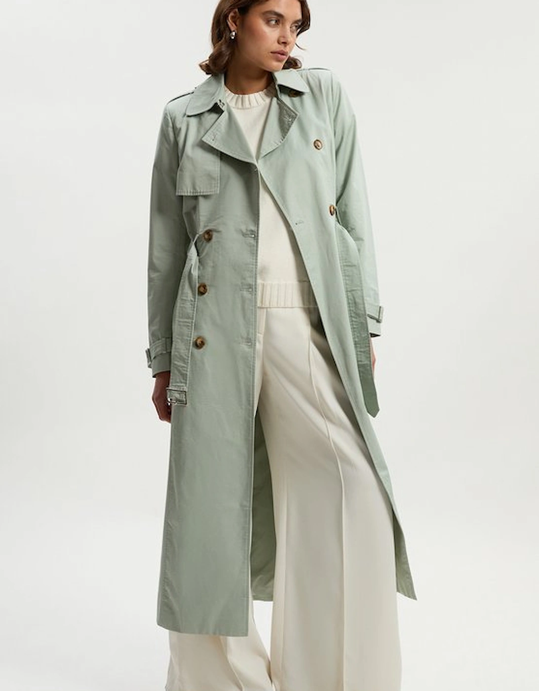 Tailored Classic Belted Trench Coat, 5 of 4