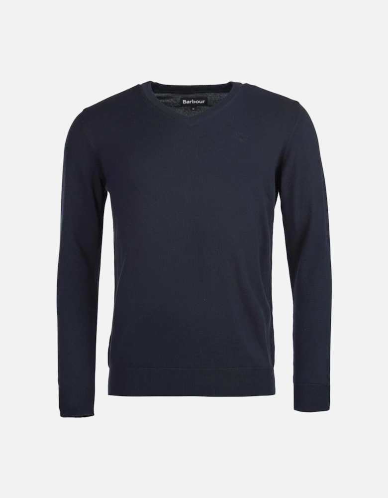 Pima Cotton Mens Crew Sweatshirt - Navy