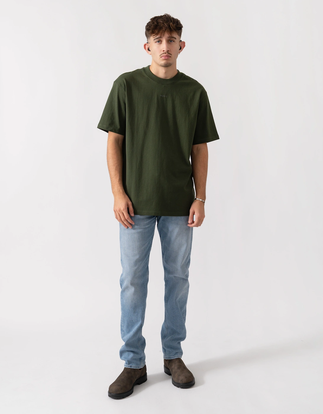 HUGO Dapolino Mens T-Shirt - Dark Green 309, 5 of 4