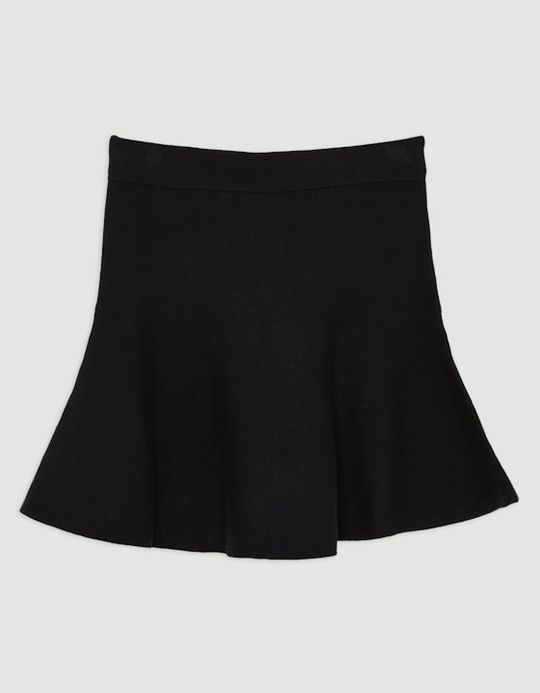 Plus Size Compact Wool Look Knit Flippy Mini Skirt