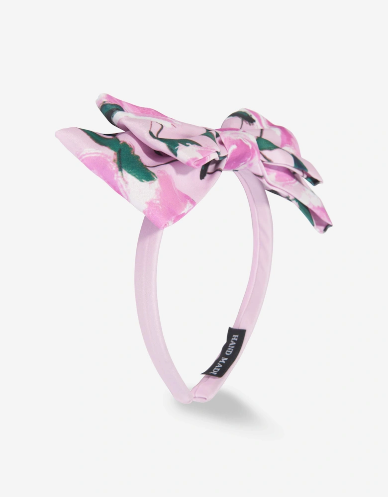 Girls Flowers Headband in Pink