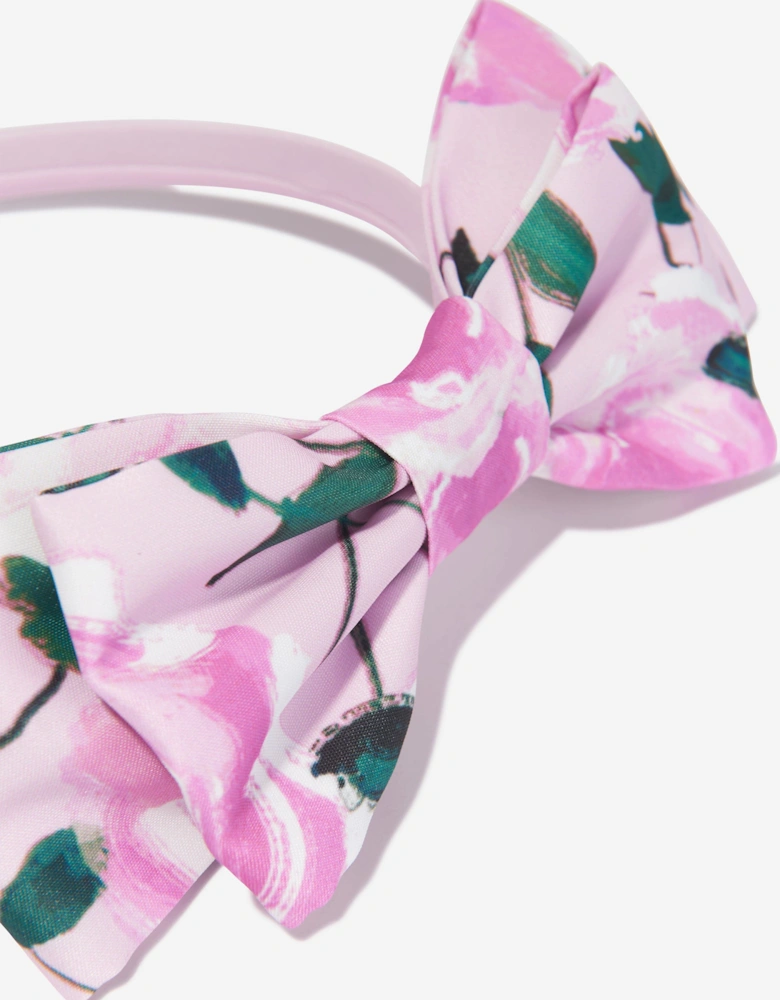 Girls Flowers Headband in Pink