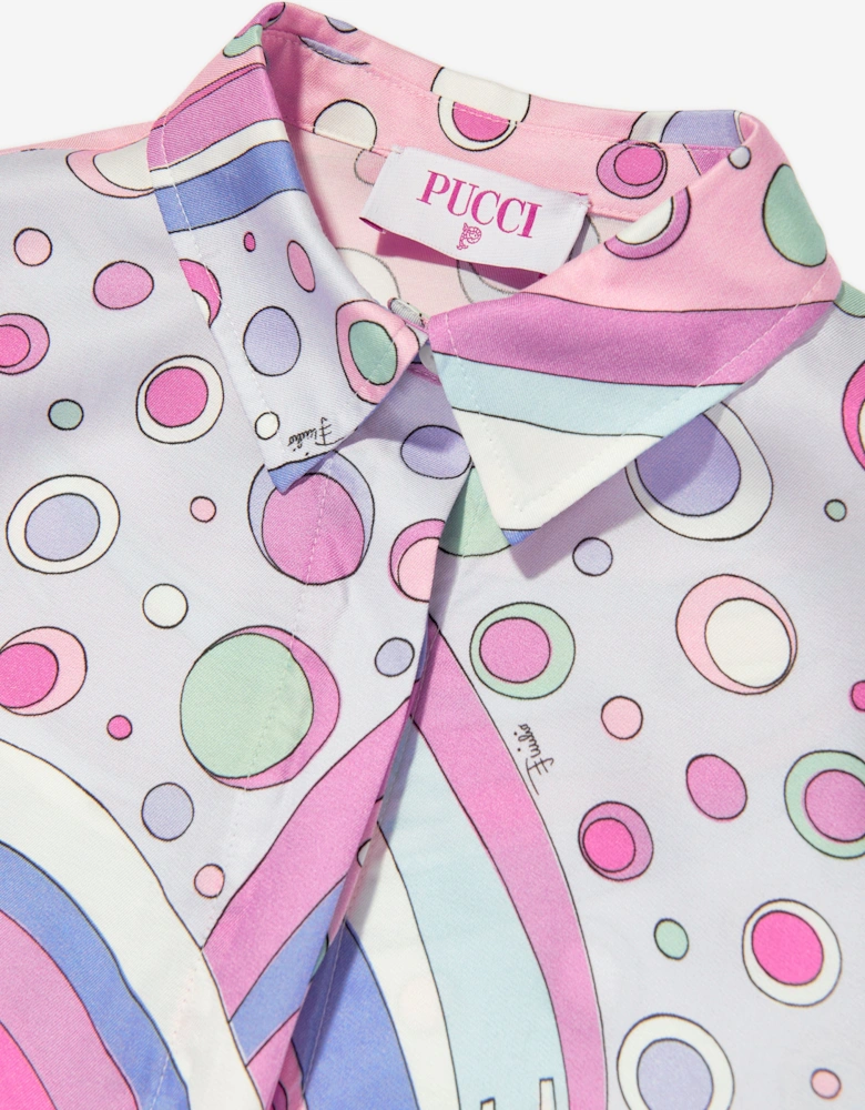 Girls Fontane Print Dress in Pink