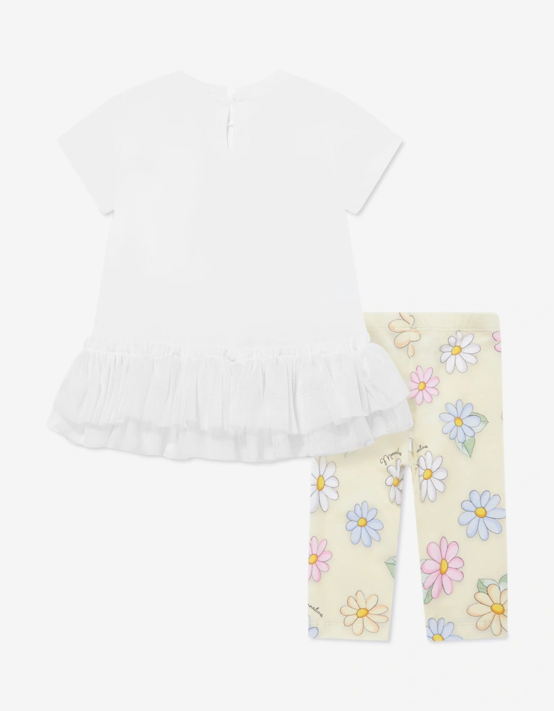 Baby Girls Daisy Leggings Set in Yellow