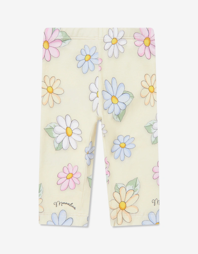Baby Girls Daisy Leggings Set in Yellow