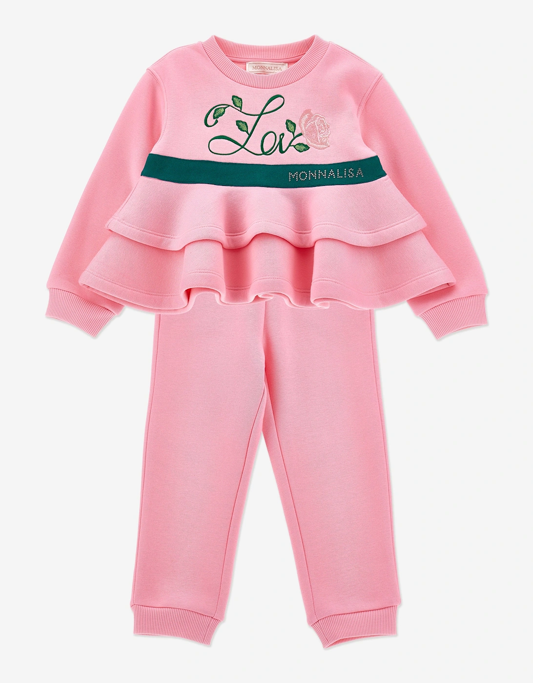 Girls Love Ruffle Tracksuit in Pink, 5 of 4
