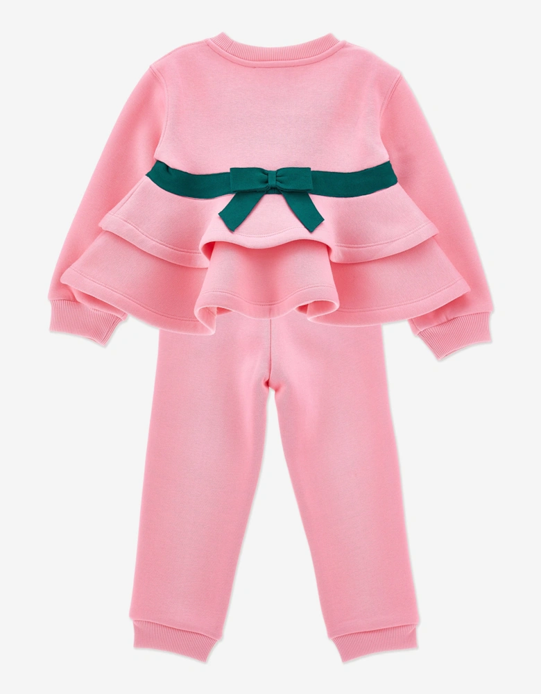 Girls Love Ruffle Tracksuit in Pink