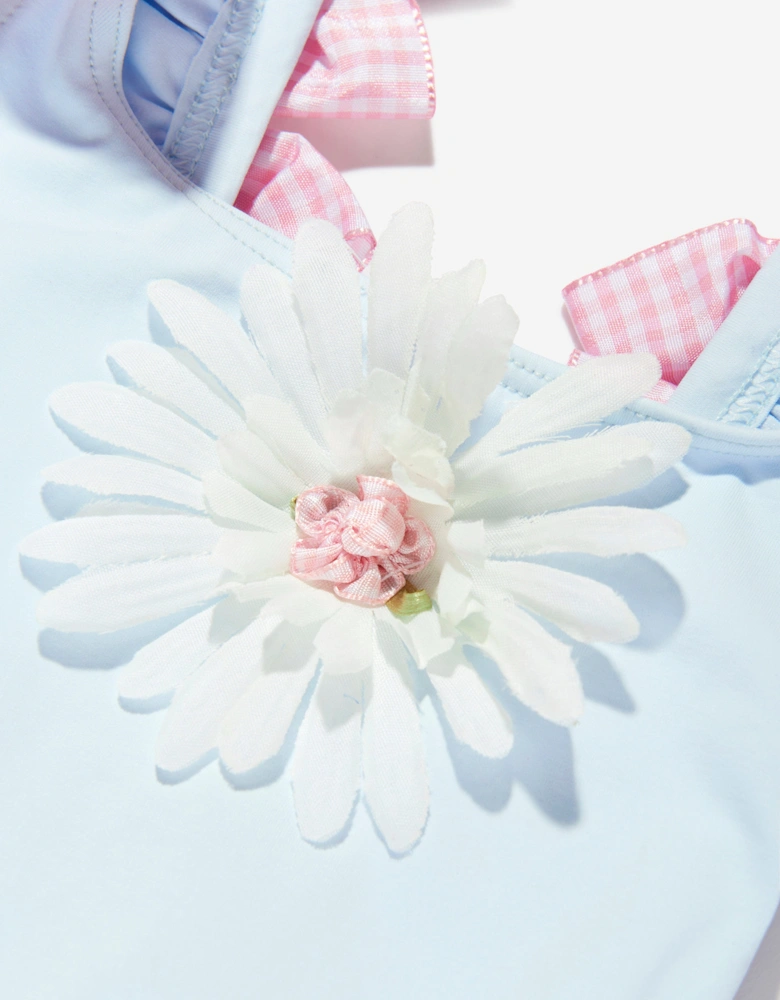 Girls Bows and Daisy Swimsuit in Blue