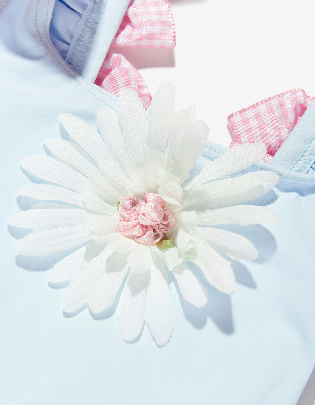 Girls Bows and Daisy Swimsuit in Blue