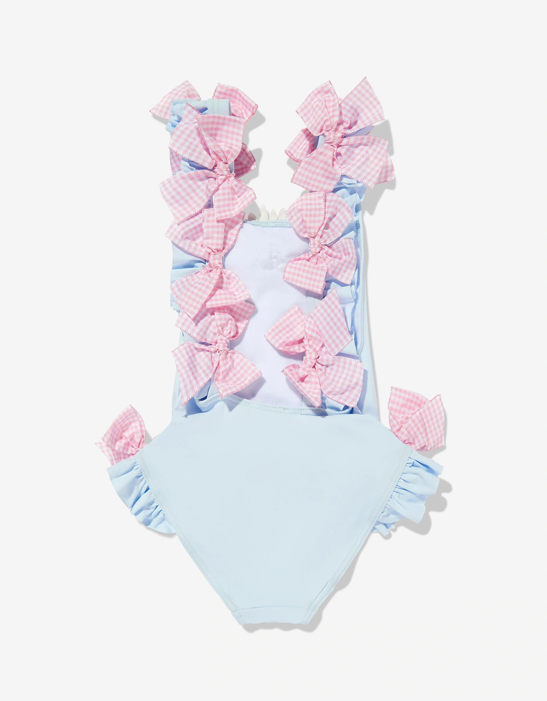 Girls Bows and Daisy Swimsuit in Blue