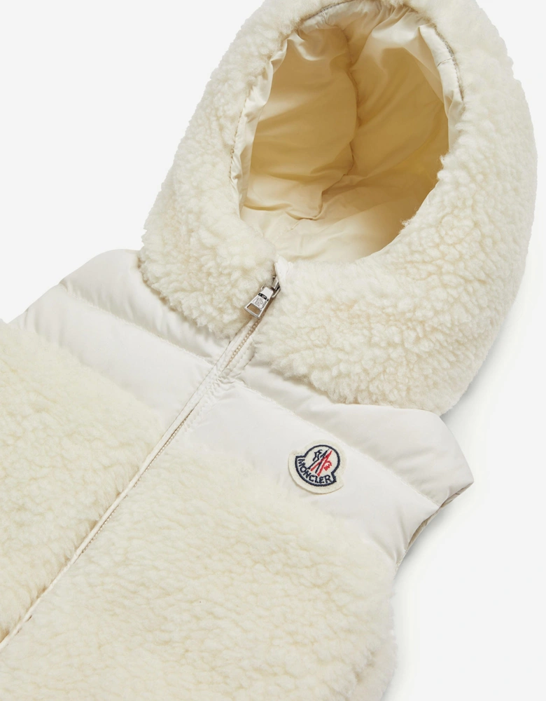 Enfant Baby Girls Down Botha Gilet in Ivory
