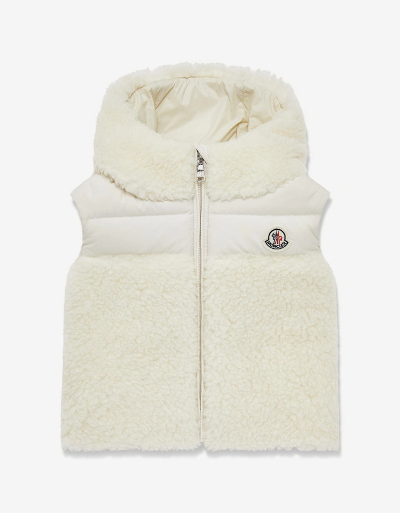Enfant Baby Girls Down Botha Gilet in Ivory