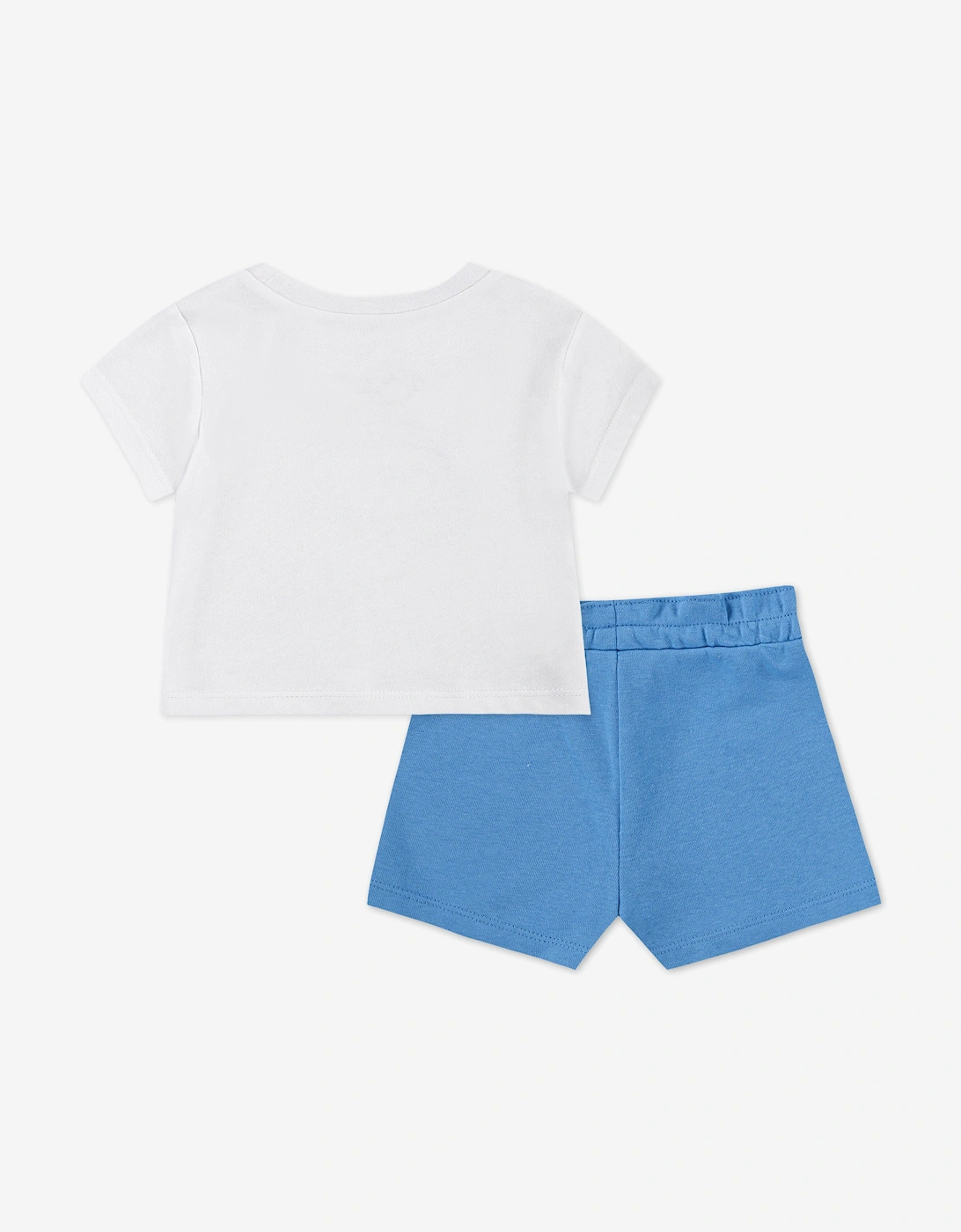 Girls Jersey and French Terry Short Set in White