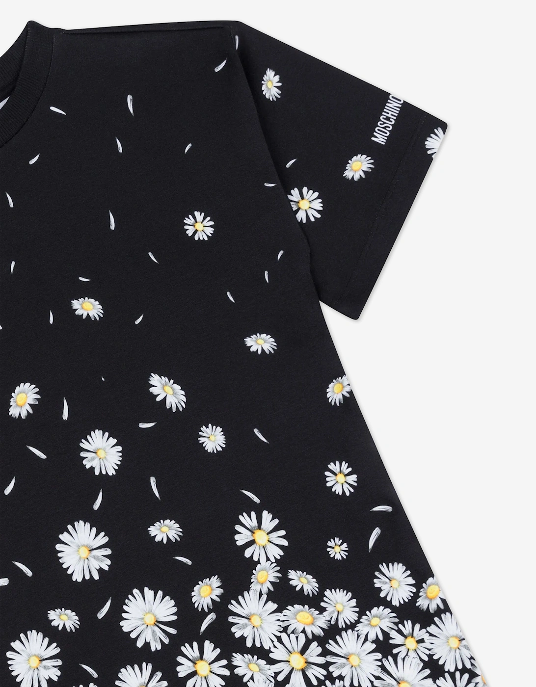 Girls Falling Daisy Dress in Black