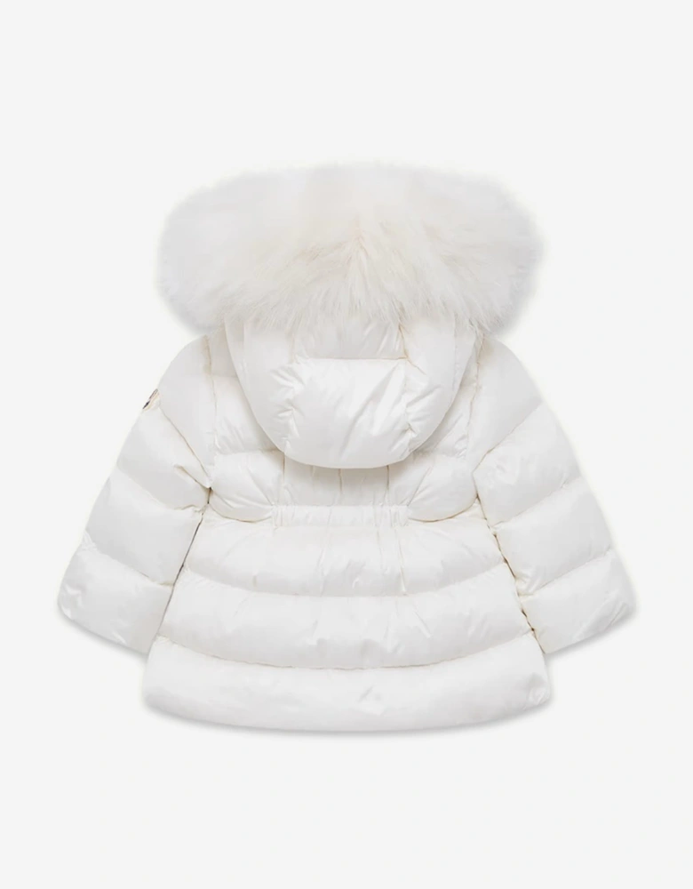 Enfant Baby Girls Down Padded Obie Jacket in Ivory
