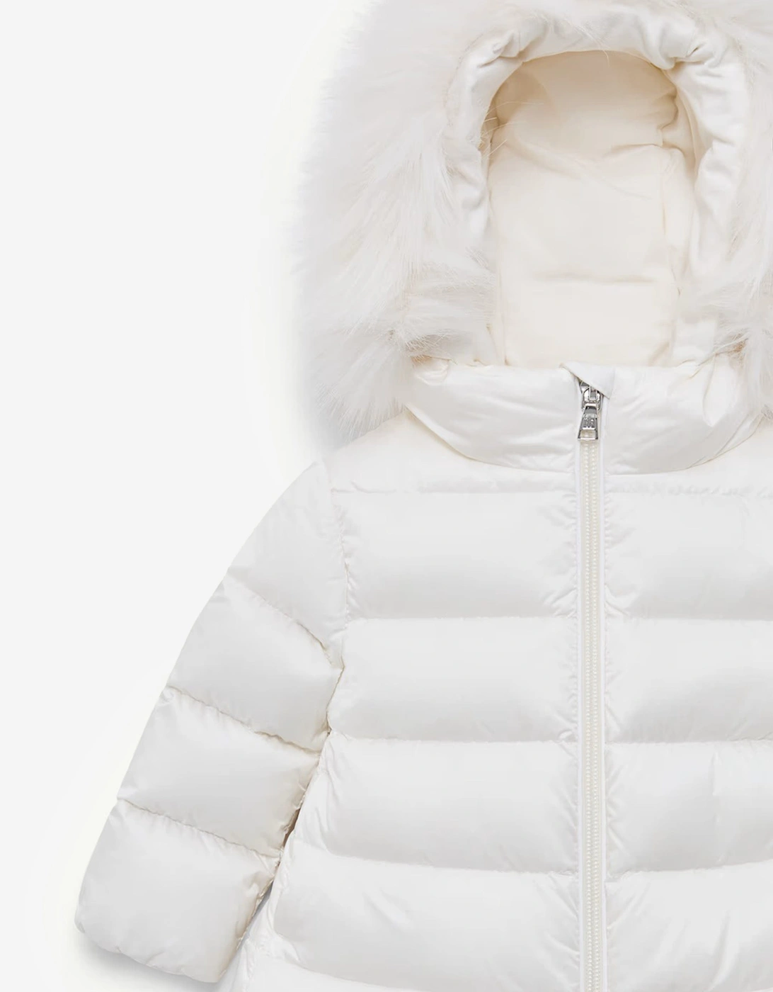 Enfant Baby Girls Down Padded Obie Jacket in Ivory