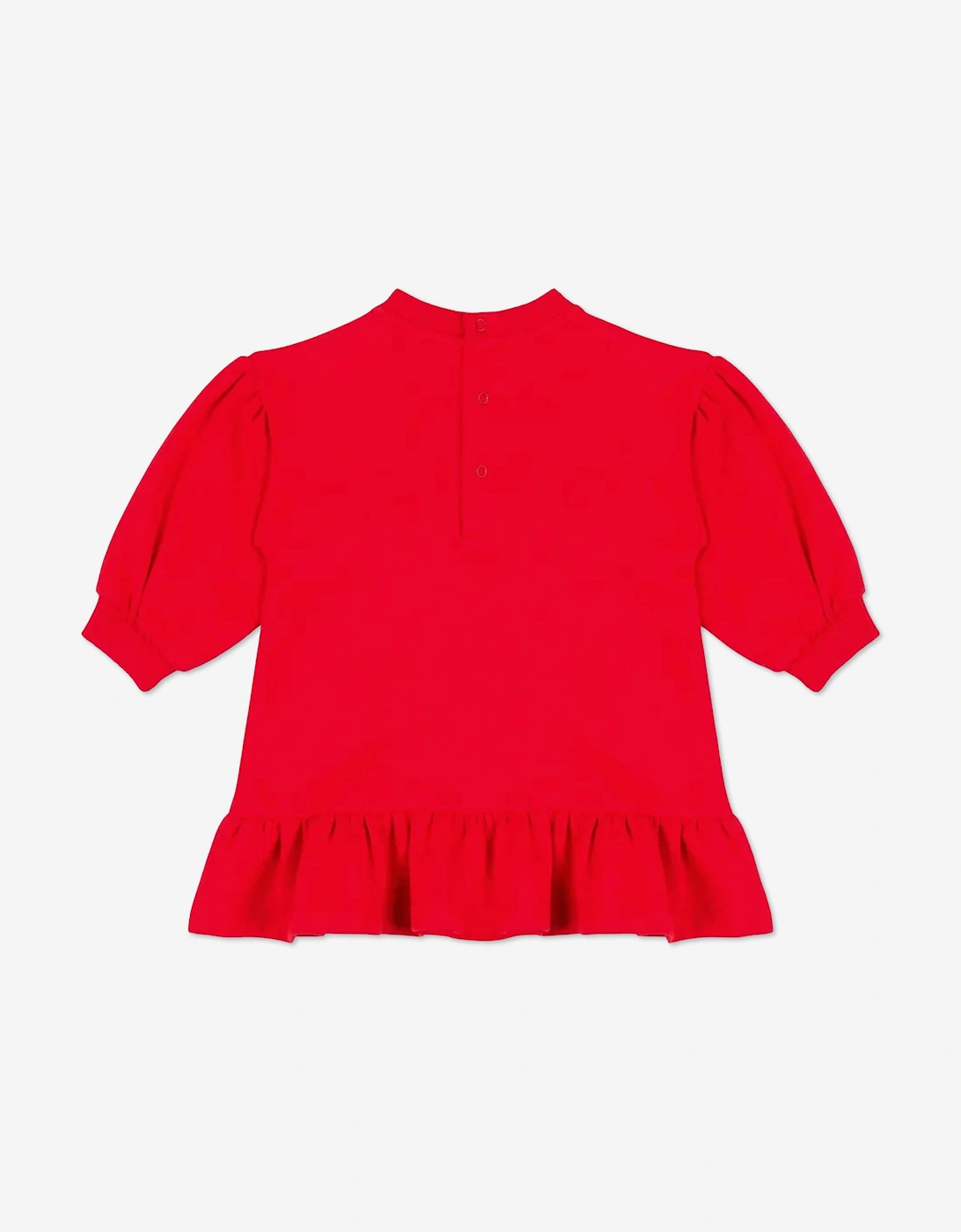 Baby Girls Teddy Bear Sweater Dress in Red