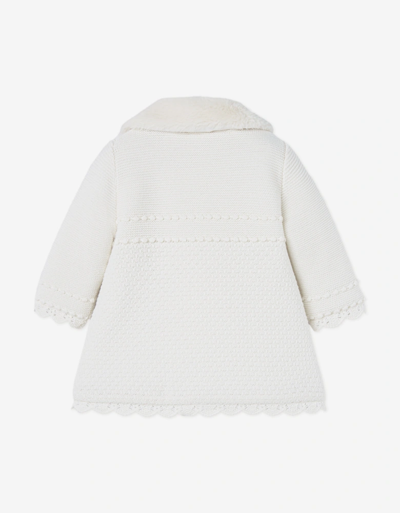 Baby Girls Knitted Coat in Ivory