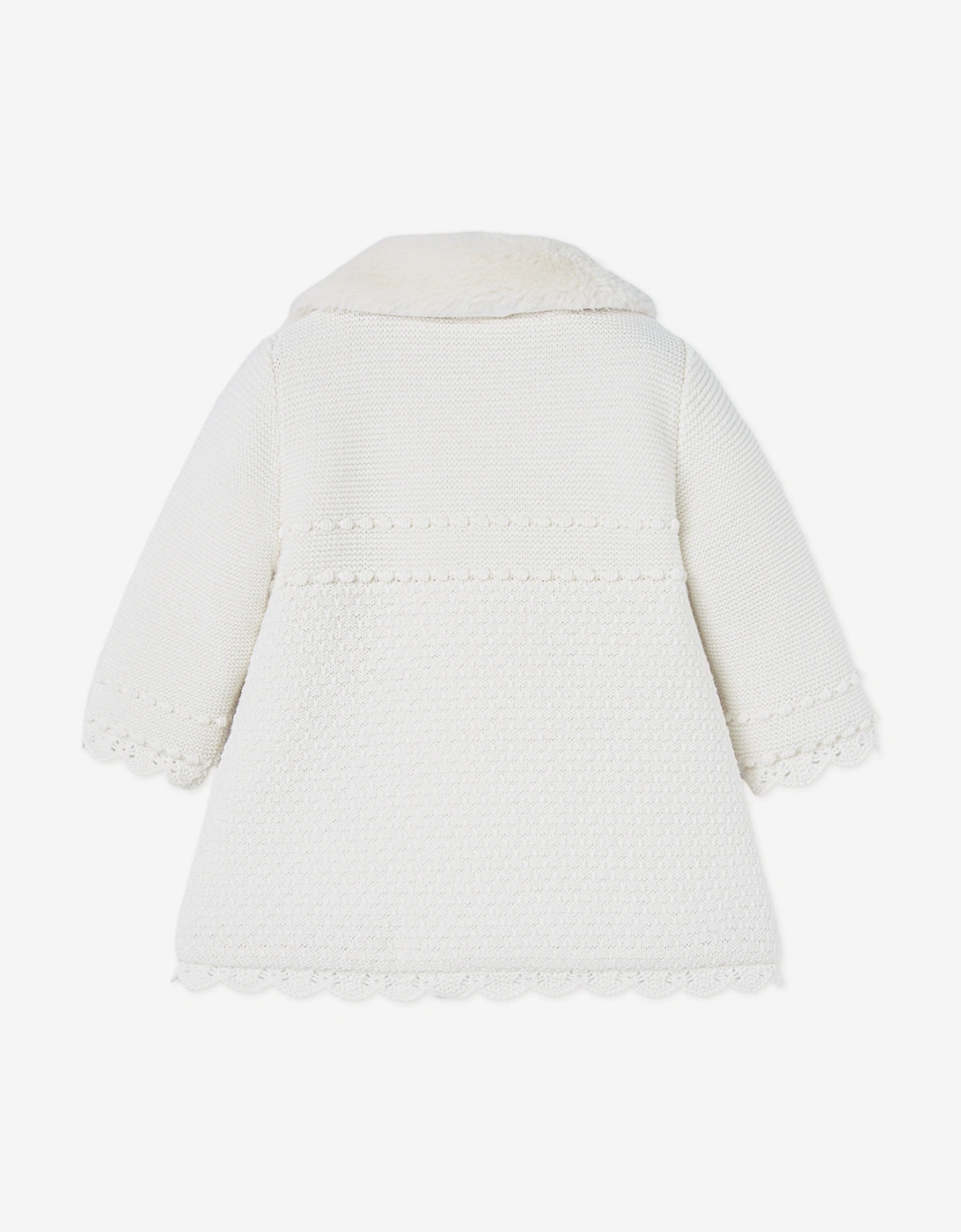 Baby Girls Knitted Coat in Ivory