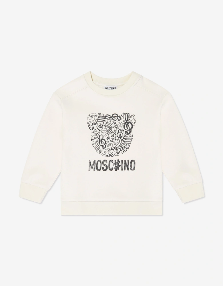 Kids Bear Logo Sweatshirt in Ivory