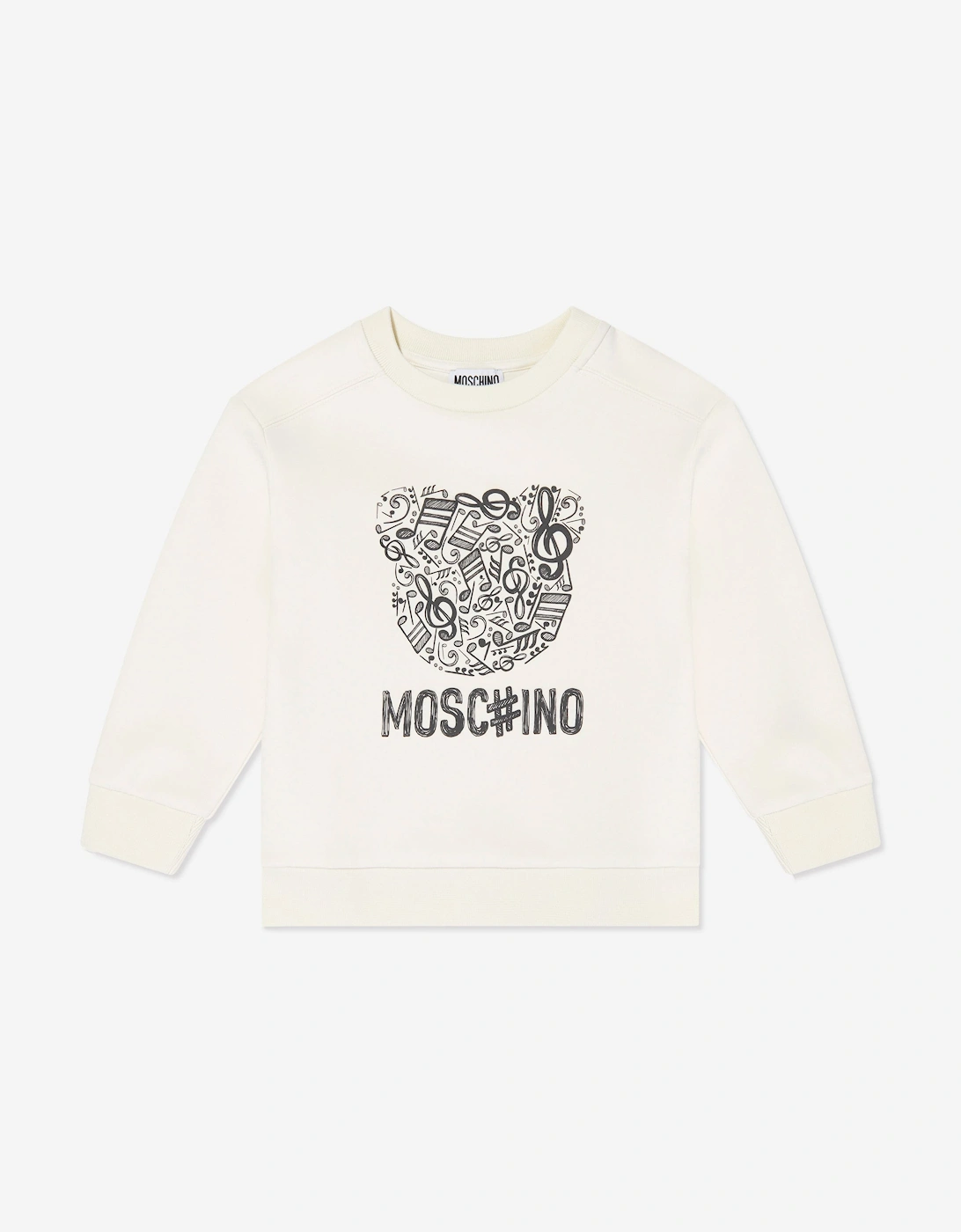 Kids Bear Logo Sweatshirt in Ivory, 5 of 4